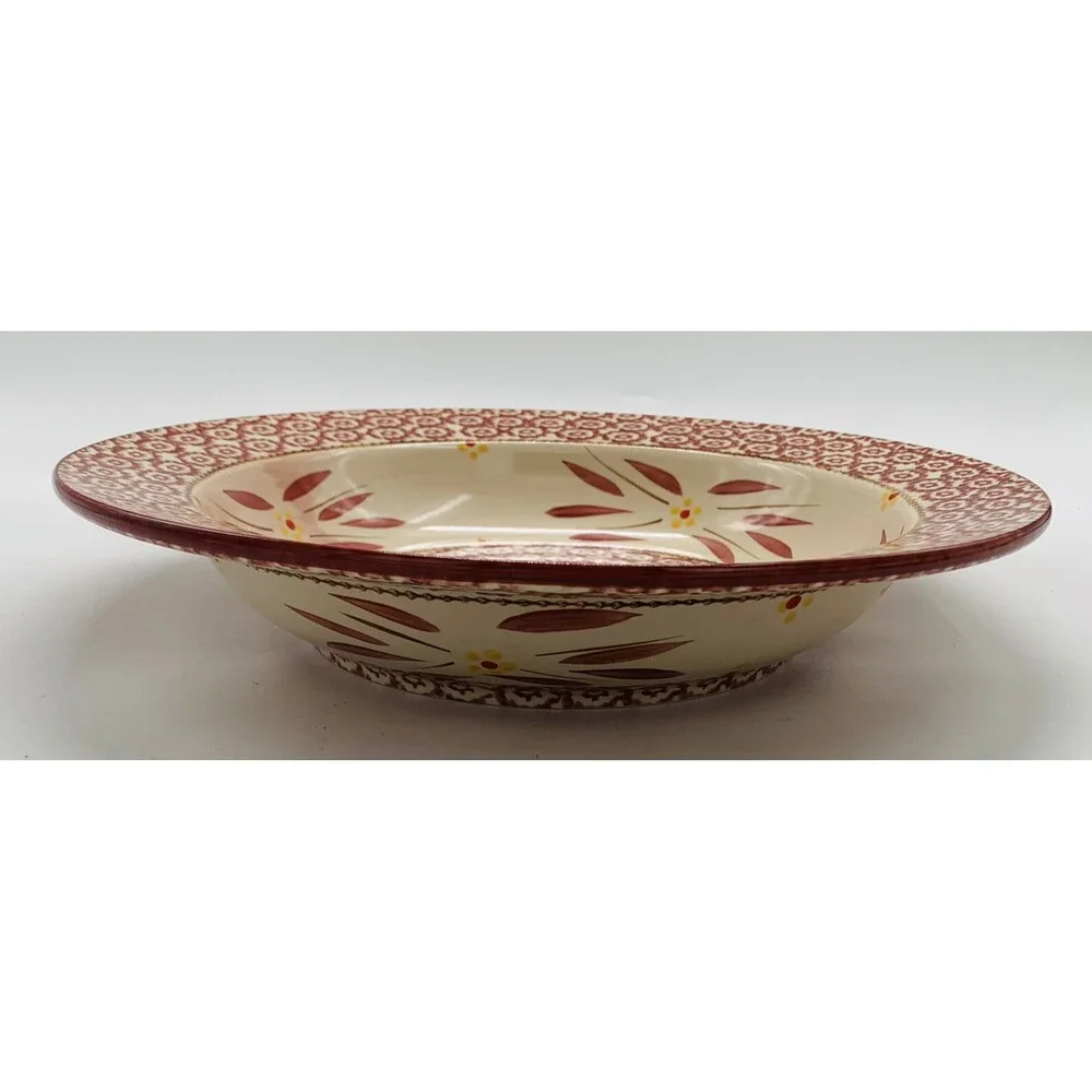 Temptations Cranberry Red Old World Bowl 13” in Diameter 1.5 Qt. Serving Bowl